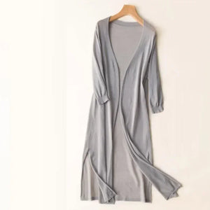 Frida - Dame Lang Strikket Cardigan