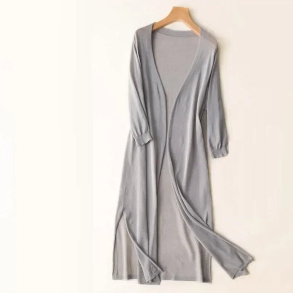 Frida - Dame Lang Strikket Cardigan