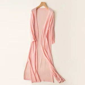 Frida - Dame Lang Strikket Cardigan