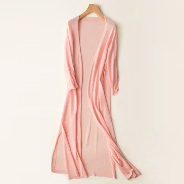 Frida - Dame Lang Strikket Cardigan