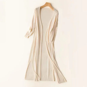 Frida - Dame Lang Strikket Cardigan