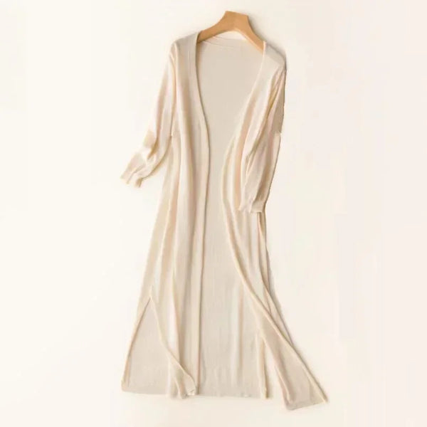 Frida - Dame Lang Strikket Cardigan