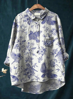 Anne - Blomsterprint Damebluse