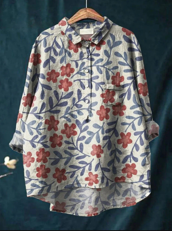Anne - Blomsterprint Damebluse