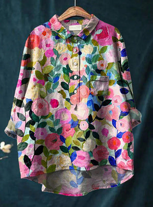 Anne - Blomsterprint Damebluse