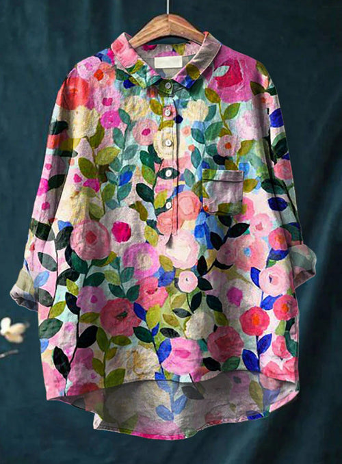 Anne - Blomsterprint Damebluse