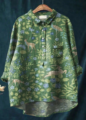 Anne - Blomsterprint Damebluse