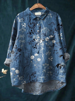 Anne - Blomsterprint Damebluse