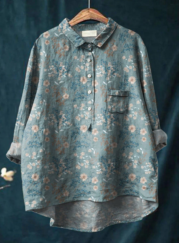 Anne - Blomsterprint Damebluse