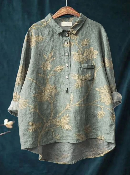 Anne - Blomsterprint Damebluse