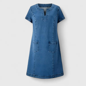Brooklynn - Dame Denimkjole Med Lommer