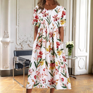 Leona - Elegant Kjole Til Bryllup Gæst