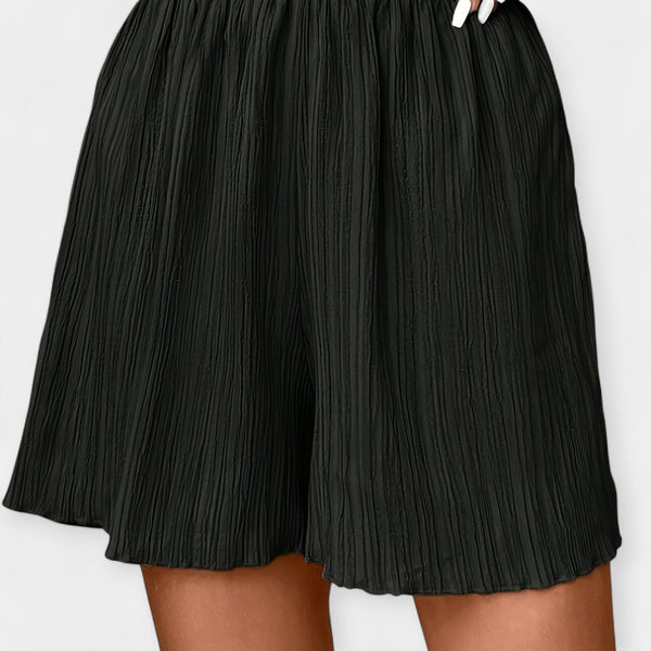 Amara - Elastisk Talje Dame Plisserede Shorts