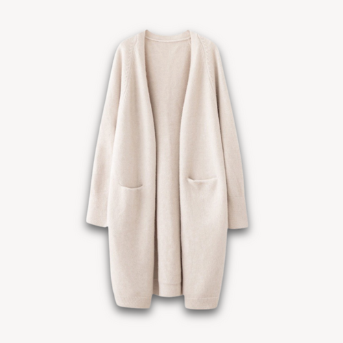 Dorte - Dame Lang Cardigan Åben Fronta
