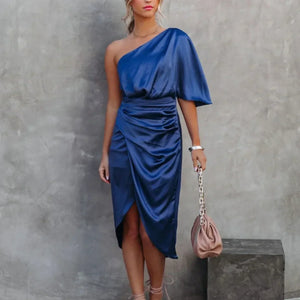 Kamilia - Dame One Shoulder Slå Om Minikjole