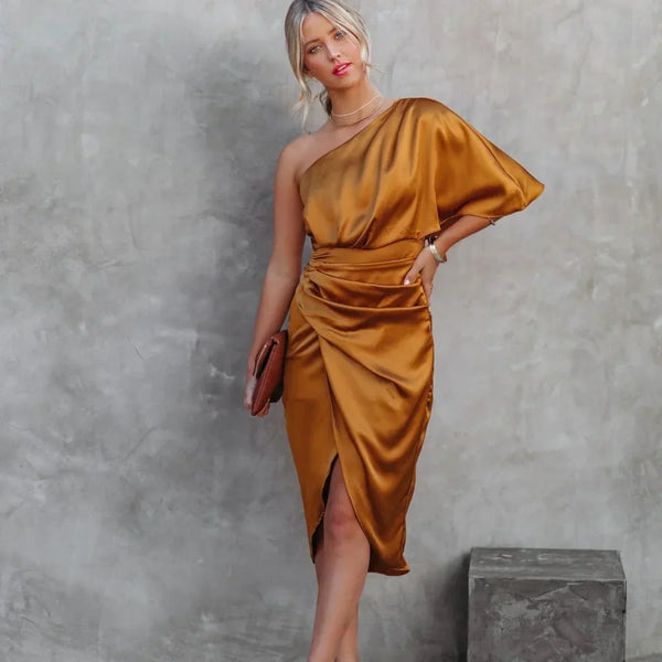 Marleigh - Minikjole Dame One Shoulder Slå Om
