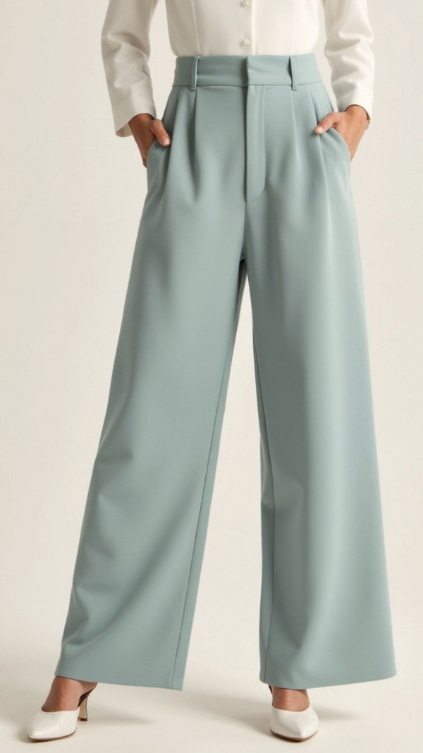Katalina - Dame Bukser Med Høj Talje Wide Leg
