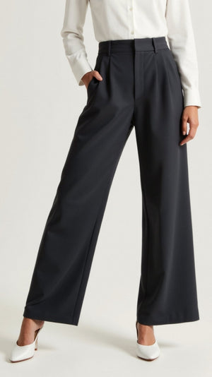 Katalina - Dame Bukser Med Høj Talje Wide Leg