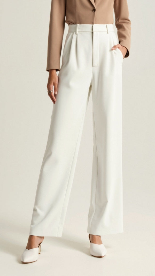 Katalina - Dame Bukser Med Høj Talje Wide Leg