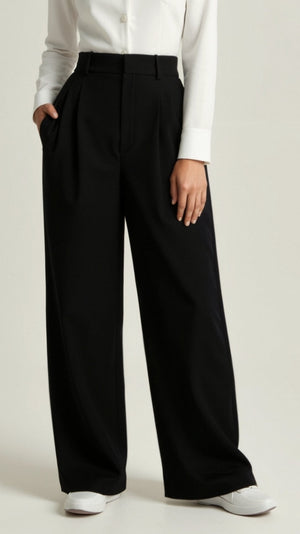 Katalina - Dame Bukser Med Høj Talje Wide Leg