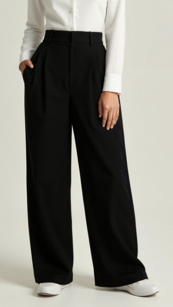 Katalina - Dame Bukser Med Høj Talje Wide Leg
