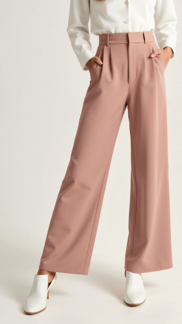 Katalina - Dame Bukser Med Høj Talje Wide Leg