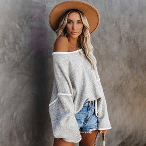 Bridget - Boho Pullover Dame Oversize Striktrøje