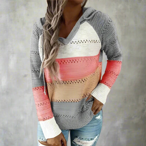 Bianca - Dame Patchwork Striktrøje