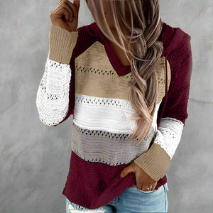 Bianca - Dame Patchwork Striktrøje