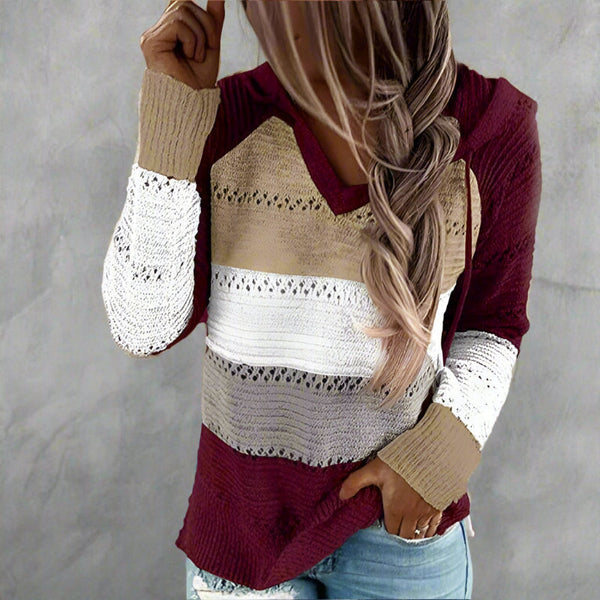 Bianca - Dame Patchwork Striktrøje