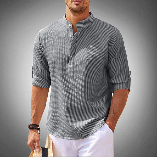 Hugo - Knapstolpe Herre Henley T Shirt