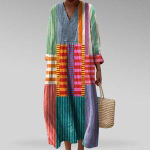 Aila - Sommerkjole Dame Med Geometrisk Print