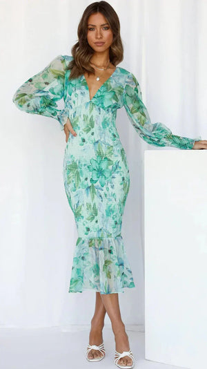 Ilaria - Elegant Blomster Kjole