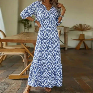 Kyana - Dame Sommer Maxikjole Med Print
