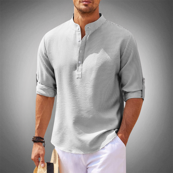 Hugo - Knapstolpe Herre Henley T Shirt