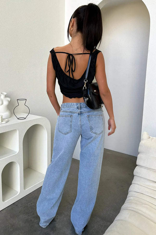 Loren - Dame Straight Leg Jeans Relaxed Fit