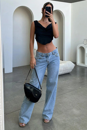 Loren - Dame Straight Leg Jeans Relaxed Fit